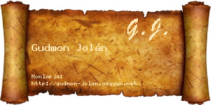 Gudmon Jolán névjegykártya