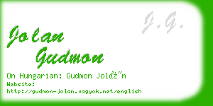 jolan gudmon business card